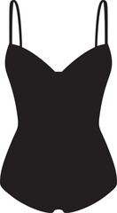 black bikini isolated on white