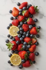 Fresh berries on a counter