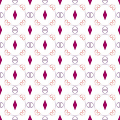 Abstract square with wave line seamless pattern