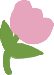 Pink Tulip Illustration 
