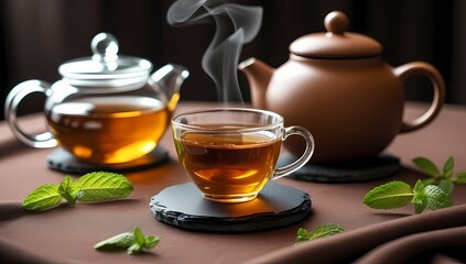 Fototapeta premium cup of tea with mint