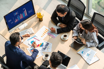 Business data dashboard provide business intelligence analytic for marketing strategy planning...
