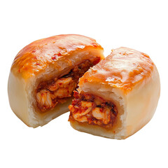 Chili crab mantou isolated on transparent background