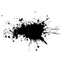 black ink splat silhouette