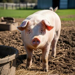 Fototapeta premium pig in farm