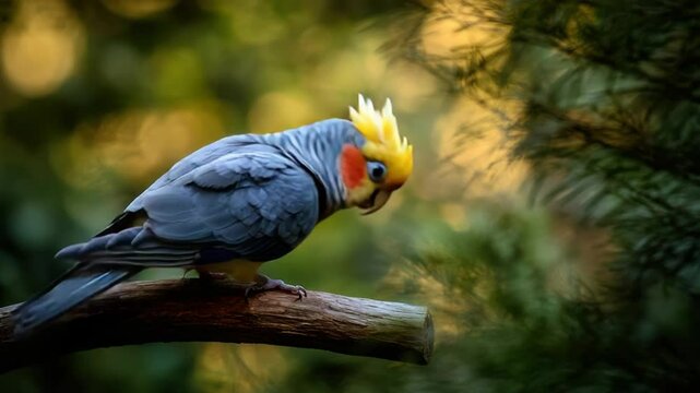 Close-up of a pale-headed rosella perched on a branch