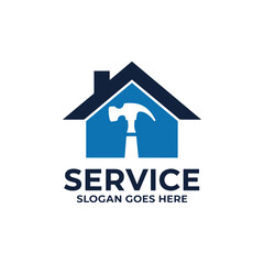 Home Repair Logo Design Vector, Real Estate Repair Logo Design,