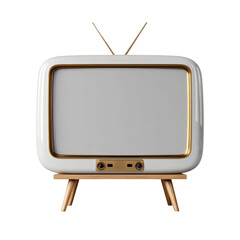 Television cartoon png in 3d transparent for entertainment product presentation.