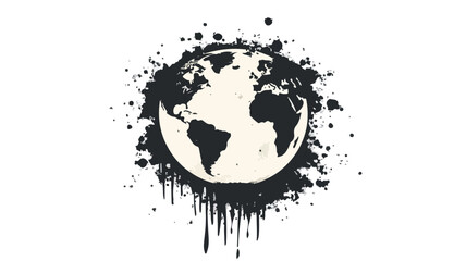 Globe Grunge Vector Art Illustration: Detailed and Professional Design for Projects