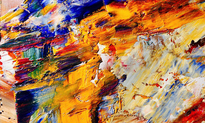 Abstract art background . Hand painting artwork on canvas .