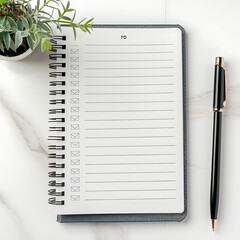 notepad and pen