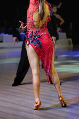 graceful sexy dancer dances latin dance