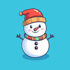 Animated Snowman: A charming animated snowman, complete with a carrot nose, a cozy hat, and a striped scarf, radiates winter cheer, embodying the spirit of the festive season.