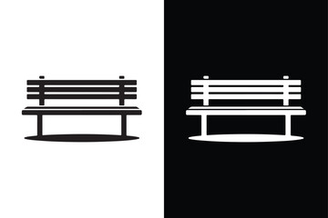 Bench icon vector on White Background ,Vector Art Illustration on white background.