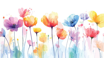 Elegant Watercolor Floral Vector Background Design
