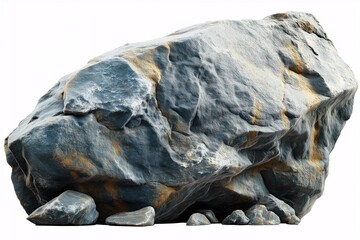 Rugged Stone Landscape. Exploring Nature's Gray Geology and Textured Boulder Surfaces in Photorealistic Outdoor Settings