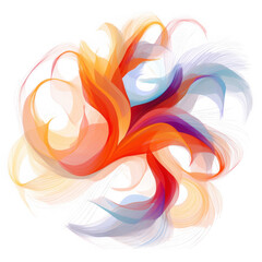 Abstract swirl of colors on black background