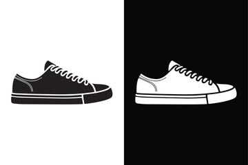 Shoes icon vector on White Background ,Vector Art Illustration on white background.