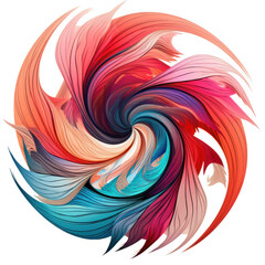 Abstract swirl of colorful petal shapes
