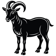vector illustration of a goat