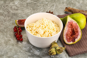 Delicous sheep cottage cheese curd