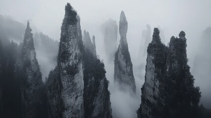 Jagged spires creating a labyrinth of stone and forest in the heart of Zhangjiajie