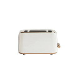 toaster and toast isolated on white background