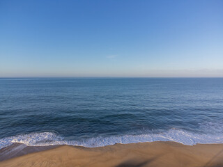 incredible sea horizon at dawn