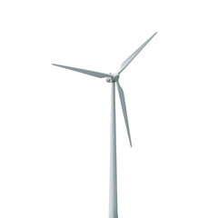 Cata vento branco gigante ecológico. Grande aerogeradores, produtor de energia limpa a partir da energia dos ventos