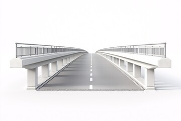 Modern Urban Bridge Architecture. Minimalist Design and Construction for Safer Highway Transportation and Scenic City Landscape