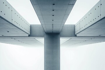 Modern Architectural Design. Abstract Geometric Structure in Minimalistic Urban Space