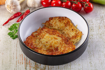 Golden fried potato pancake - Draniki