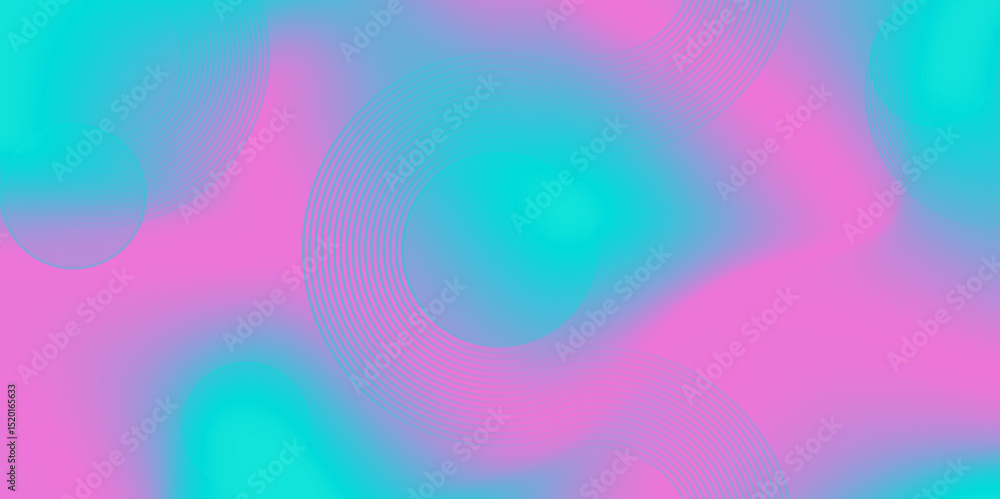 Poster blue abstract blur background with circle line. abstract gradient background with blue and purple co