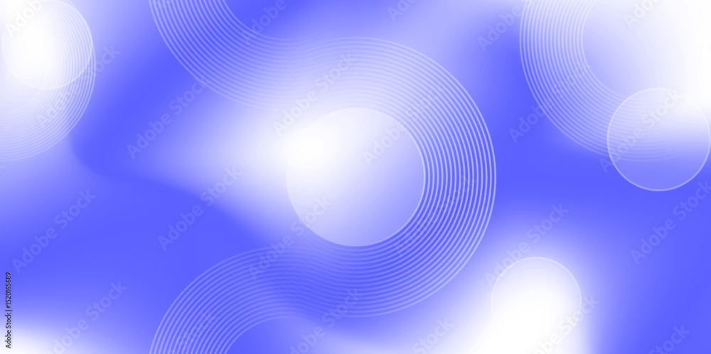 Poster blue abstract blur background with circle line. abstract gradient background with blue and white col