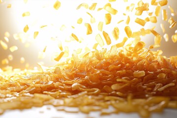 Vibrant Organic Grains Rice Texture. Culinary Ingredients in Healthy Cooking