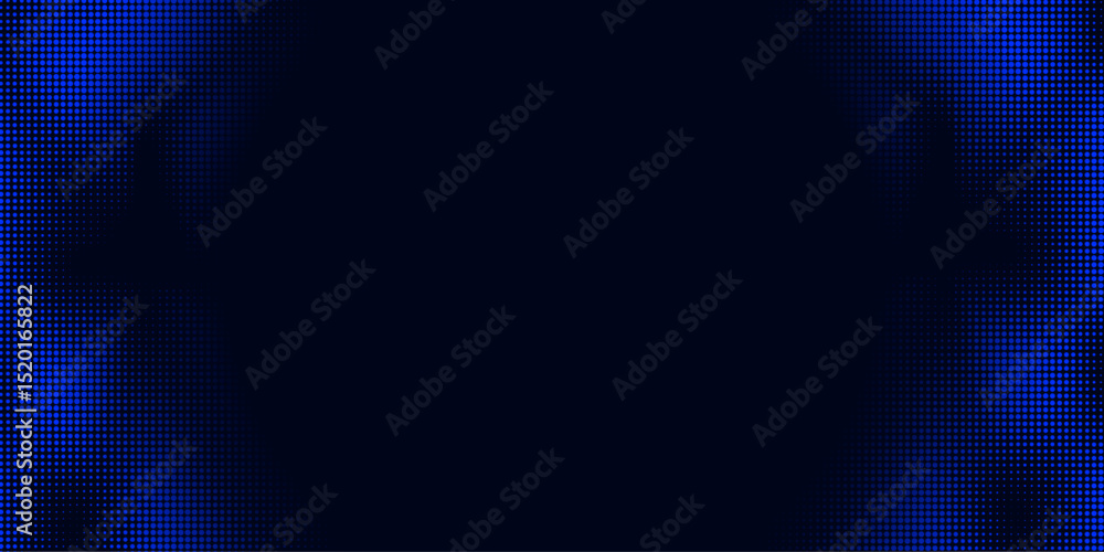 Poster abstract halftone dots background in blue color. halftone vector texture.