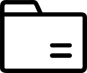 Simple White Folder Icon with a Clean and Modern Design Ideal for Interface Elements and File Management Applications Minimalist Style