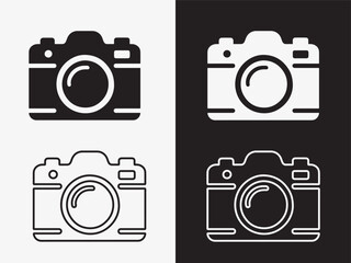 Camera Icon Set – Minimalist Photography Symbols