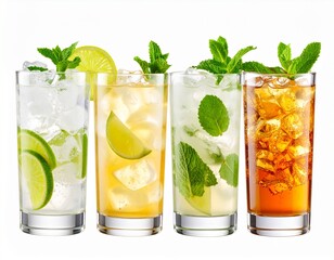Refreshing Cocktail Clipart: Isolated Drinks with Garnishes