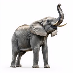 Fototapeta premium Majestic African Elephant in Wildlife Photography. A Realistic 3D Model Capturing Nature's Conservation Efforts in Forest and Grasslands