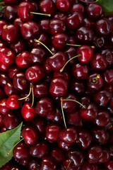 delicious ripe cherry food background close-up
