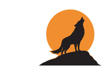 Dog Howling Loudly At Moon