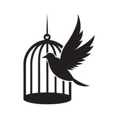 Bird Flying Out Of Cage