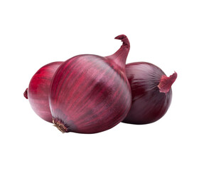 red onion isolated on white background
