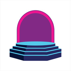  Abstract Neon Product Display Background Vector