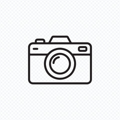 Simple camera outline for multimedia UI and app icon design