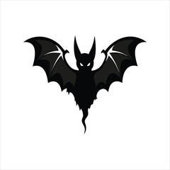  Gothic Bat Silhouette with Ripped Wings
