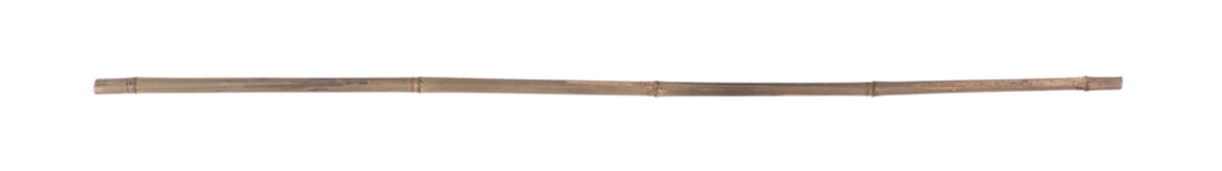 long bamboo stick isolated on white background