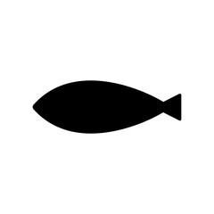 fish silhouette icon black simple vector illustration