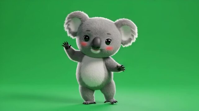 Cartoon koala illustration happy animal graphic